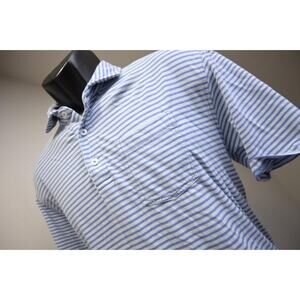 Onward Reserve Polo Pima Stretch Striped Athletic Golf Shirt Mens Sz Small